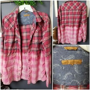 Hand-bleached Women's fit flannel